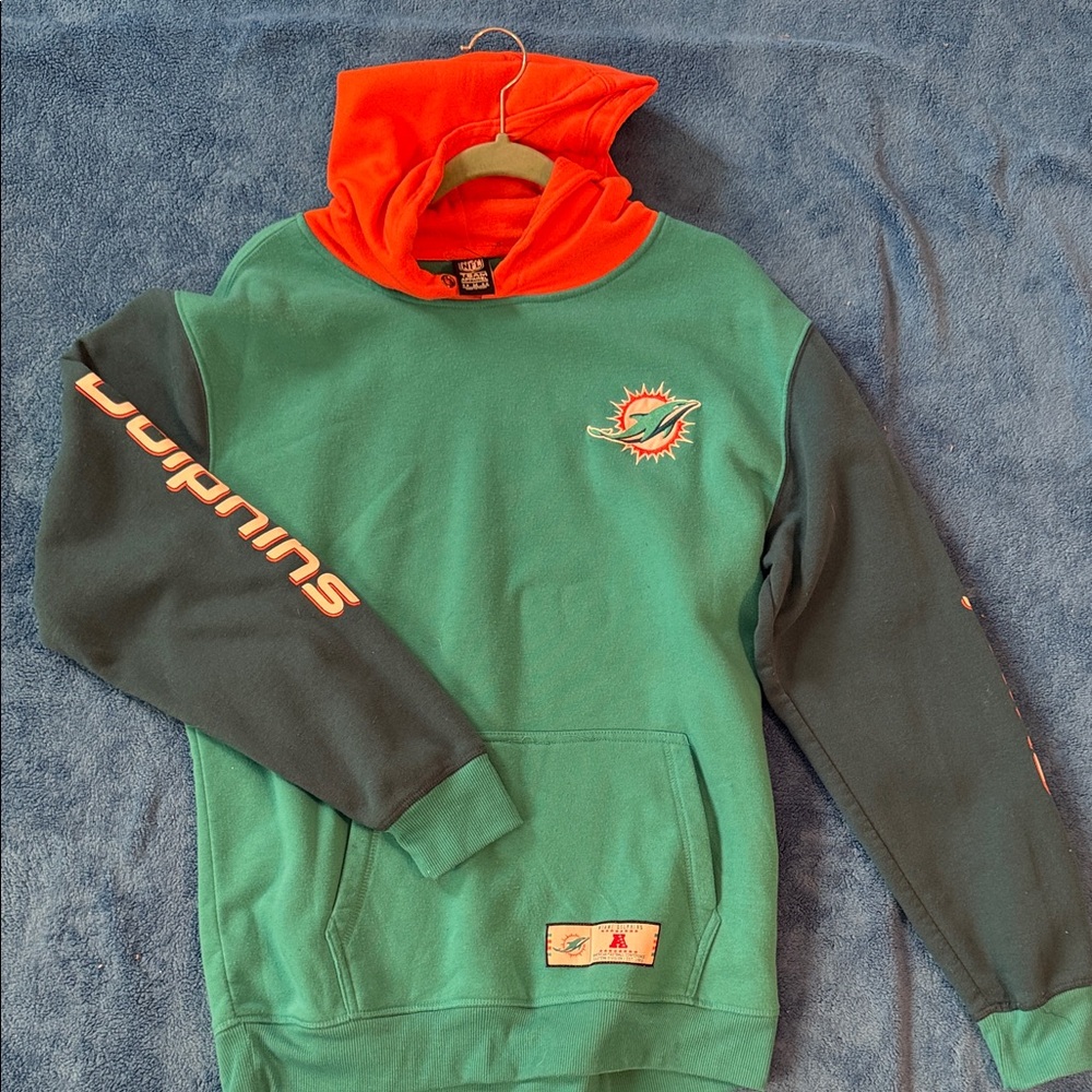 NFL Miami Dolphins Green and Orange Hoodie
